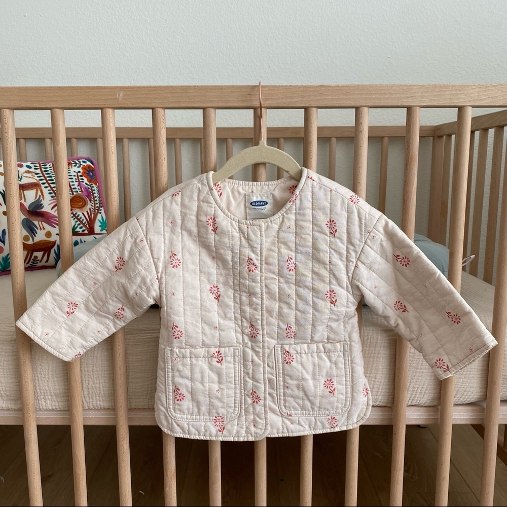 Old Navy | baby girl floral quilted jacket